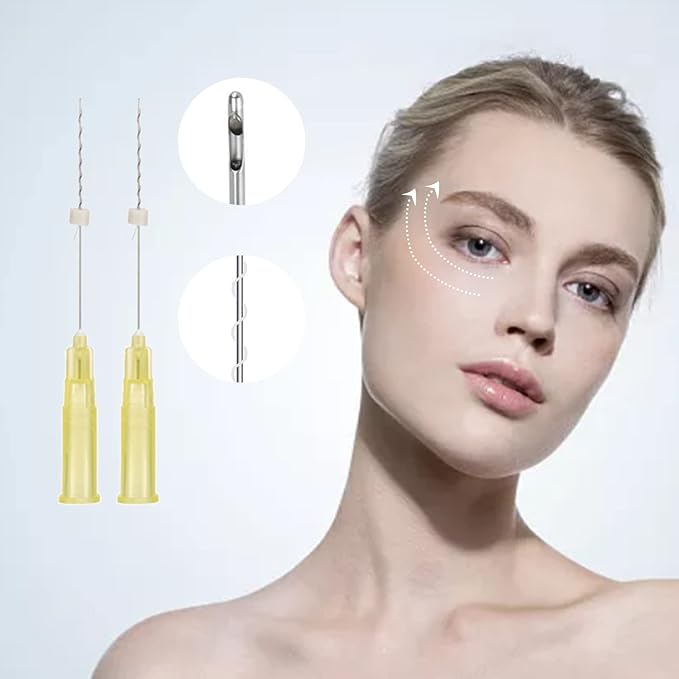 Pcl Threads Eye Lift for Eyes, Mono Screw Type, B-Type, 30G25MM, 20pcs-Velvo Beauty