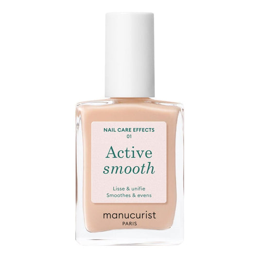 Manucurist Active Smooth 01 Nail Concealer Polish & Care - 2 in 1 Nude Nail Polish : Nail Strengthener and Growth - No Lamp - Nail Concealer - Ridge Filler for Nails - Beige Finish-Velvo Beauty