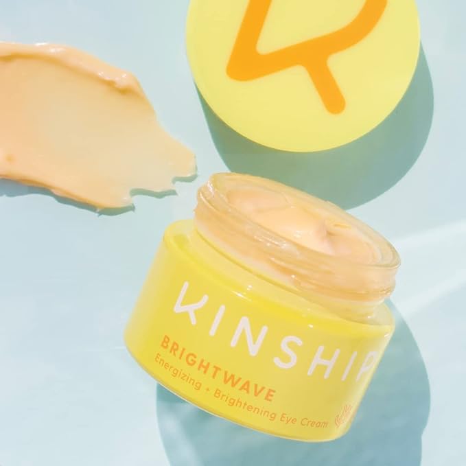 Kinship Brightwave Vitamin C Face + Eye Duo | 10% Vitamin C Serum (1 Fl Oz) | Brightening Eye Cream (0.5 Oz) | Fade Dark Spots | Reduce Fine Lines, Wrinkles, Dark Circles + Puffiness | All Skin Types-Velvo Beauty