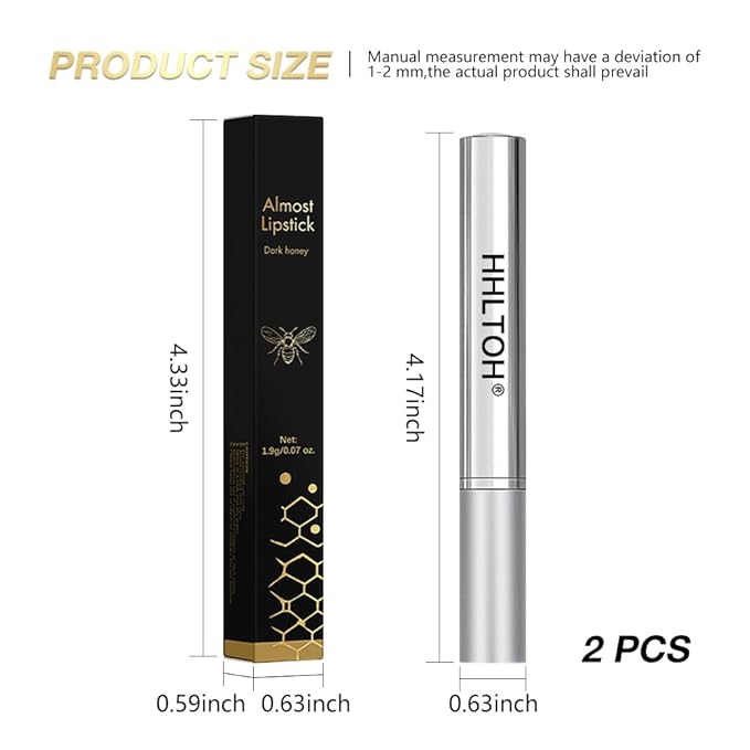 2PCS Honey Tinted Lips Balm Lipstick – Sheer Hydrating Lip Balm for Women All Skin Tones – Moisturizing Nourishing Lip Balm with Natural Black Cherry Tint – Bálsamo Labial Hidratante con Color-Velvo Beauty