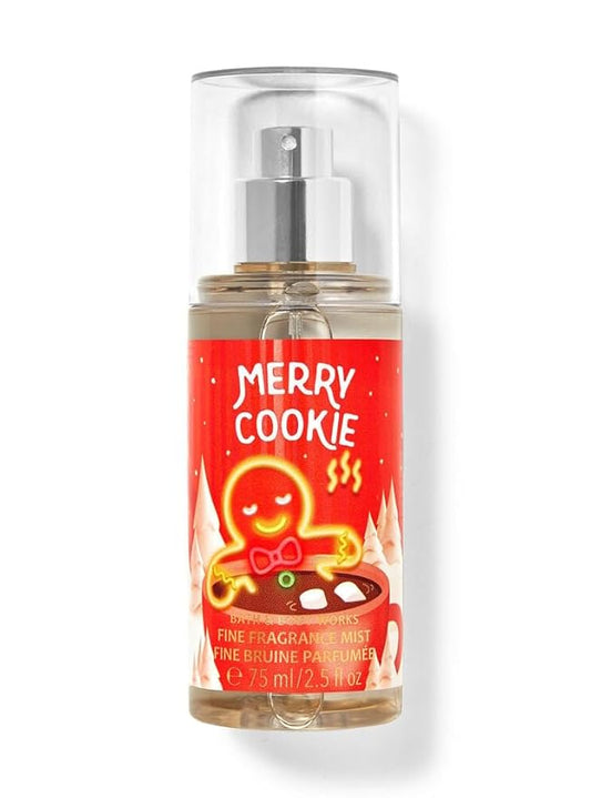 Bath & Body Works Fine Fragrance Mist Travel Size Mini Purse Spray 2.5 Ounce (Merry Cookie)-Velvo Beauty