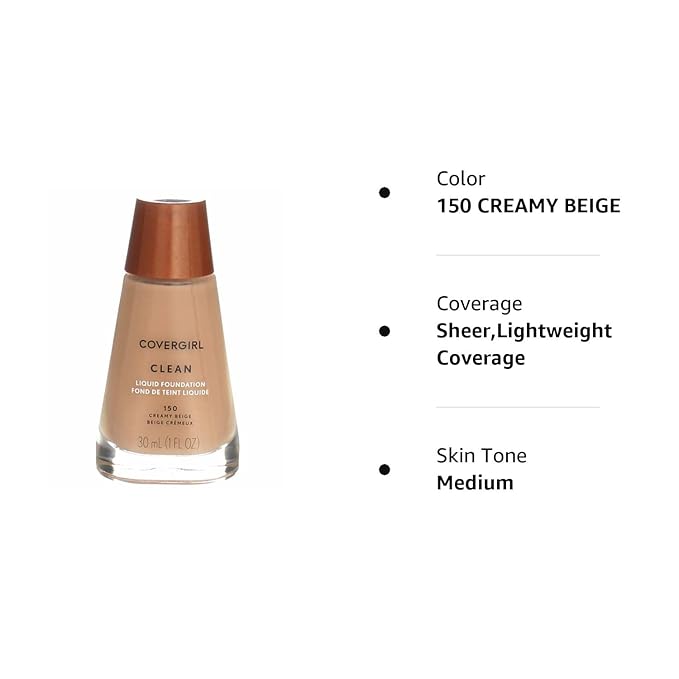 COVERGIRL Clean Normal Skin Foundation,1 Count(Pack of 1)-Velvo Beauty