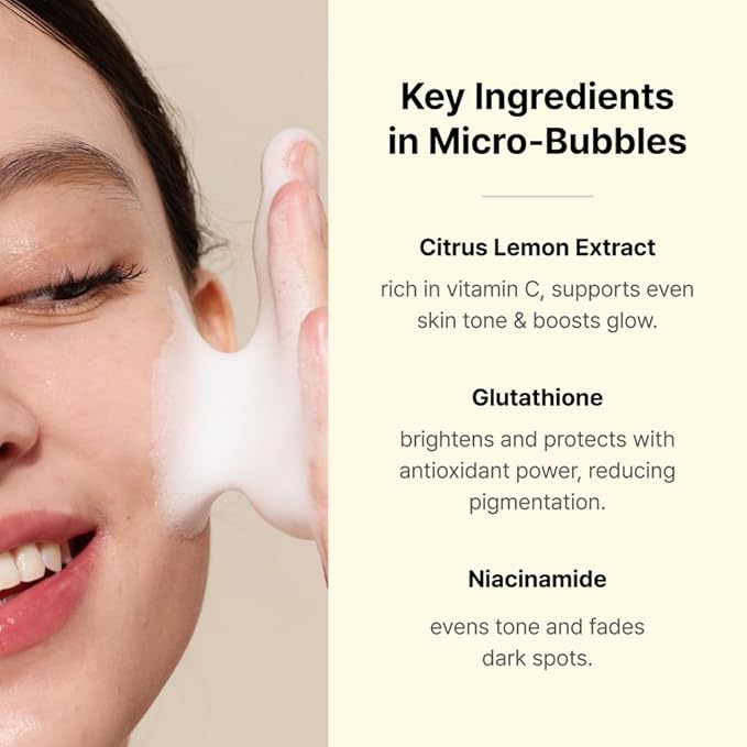 MENOKIN 30 Seconds Quick Bubble Mask [BRIGHT] - [Vitamin C] [Glutathione & Niacinamide] in Micro-bubbles for Dark Spots, Uneven Skin Tone, Korean Skin Care Essential, 70 Uses, 3.21 fl.oz-Velvo Beauty