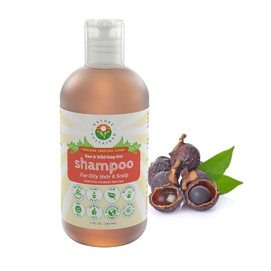Natural Shampoo for Oily Hair & Scalp - Organic, Raw & Wildcrafted with Probiotics, Hypoallergenic & Sulfate Free Herbal Shampoo for Oil Control, Dandruff, Seborrheic Dermatitis - 9 Oz, Original-Velvo Beauty