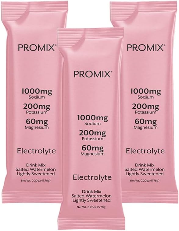 ProMix Nutrition Electrolytes Powder Hydration Packets - Himalayan Pink Salt, Magnesium, Potassium, Vitamin C - Salted Watermelon, Lightly Sweetened - 30 Servings (Pack of 30)-Velvo Beauty