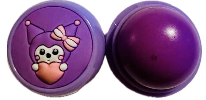 Moisturizing Lip Balm, Lip Gloss and Balm Set for All Skin Types, Assorted Shades, Round Ball Natural Moisturizing Lip Balm Nutritious Fruit Flavour Colourless Lip Balm Hydration Lips Care (purple)-Velvo Beauty