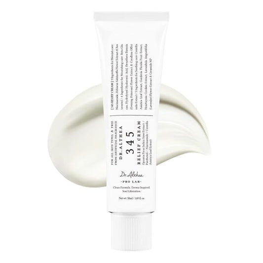 Dr.Althea 345 Relief Cream, Daily Face Moisturizer, Blemish Relief Care, Soothing Recovery & Moisture, Korean Vegan Skin Care for All Skin Types, 1.69 Fl Oz (Pack of 1)-Velvo Beauty