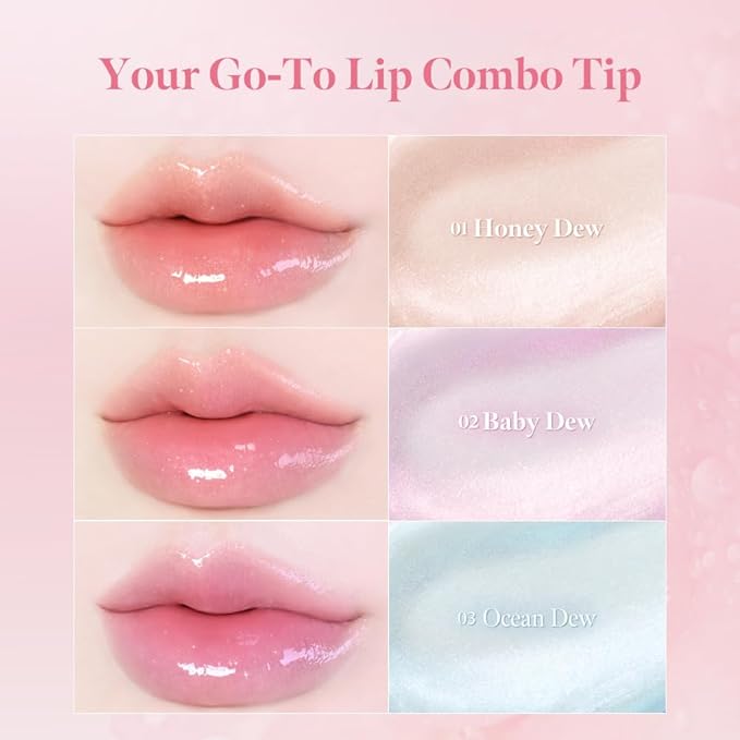 MILKTOUCH Dew Stain Sheer Lip Gloss (02 Baby Dew, 0.14 Fl Oz (Pack of 1))-Velvo Beauty