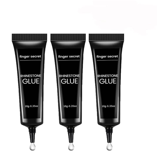 3Pcs Rhinestone Glue Gel - Superior Nail Art Glue Ensuring Strong and Long-Lasting Bond for Nail Rhinestone Glue Nail Art Decorations, Charms, 3D Bling, Gems, Jewel Diamonds UV/LED Easy Application-Velvo Beauty