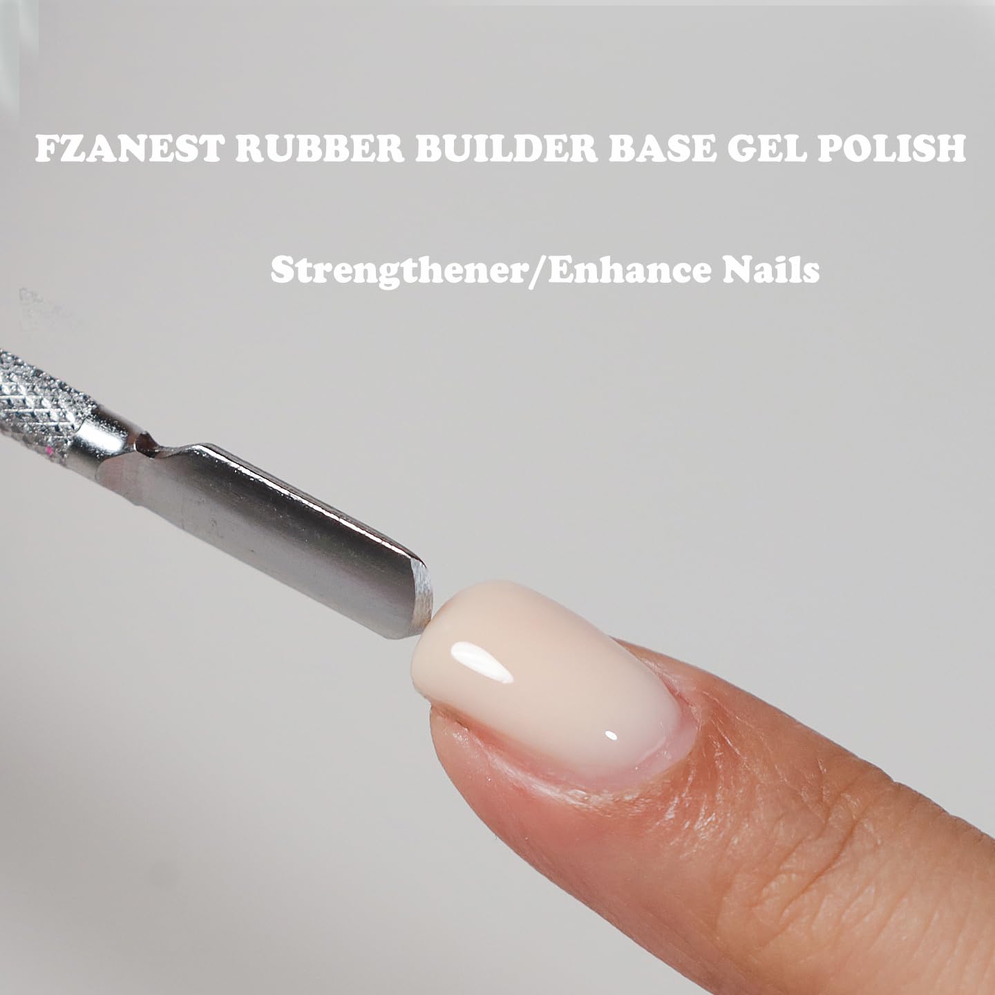 FZANEST Rubber Base Gel Polih Nude Color 6 in 1 Jelly Sheer Beige Builder Gel Thick Base Coat For Nail Strengthener Structure Extension Repair-Velvo Beauty