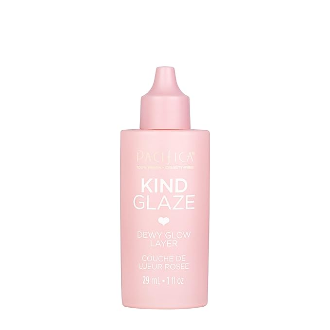 Pacifica Beauty Kind Glaze Dewy Glow Layer, Skincare, Vegan Collagen, Squalane, Hydrating, Lightweight Face Foundation, Primer, Highlighter, Finishing Touch Flawless, All Skin Tones, 1 fl oz (1 Count)-Velvo Beauty