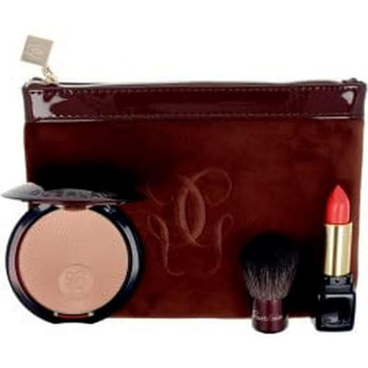 Guerlain Terracotta 3 Piece Set (#344 Sexy Coral 0.12 Oz+ #20 Nude Bronzer 0.3 Oz + Mini Brush + Bag)-Velvo Beauty