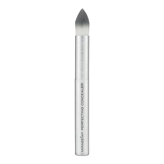 Mirabella Perfecting Concealer Brush, Premium Professional Makeup Brush Collection, Cruelty-Free Synthetic Bristle Brush, Hand-Sculpted Brushed Aluminum Handle, Luxury Blending Brush for Makeup-Velvo Beauty
