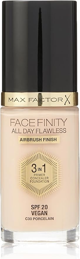 Max Factor Facefinity All Day Flawless 3 In 1 Foundation SPF 20, No. 30 Porcelain-Velvo Beauty