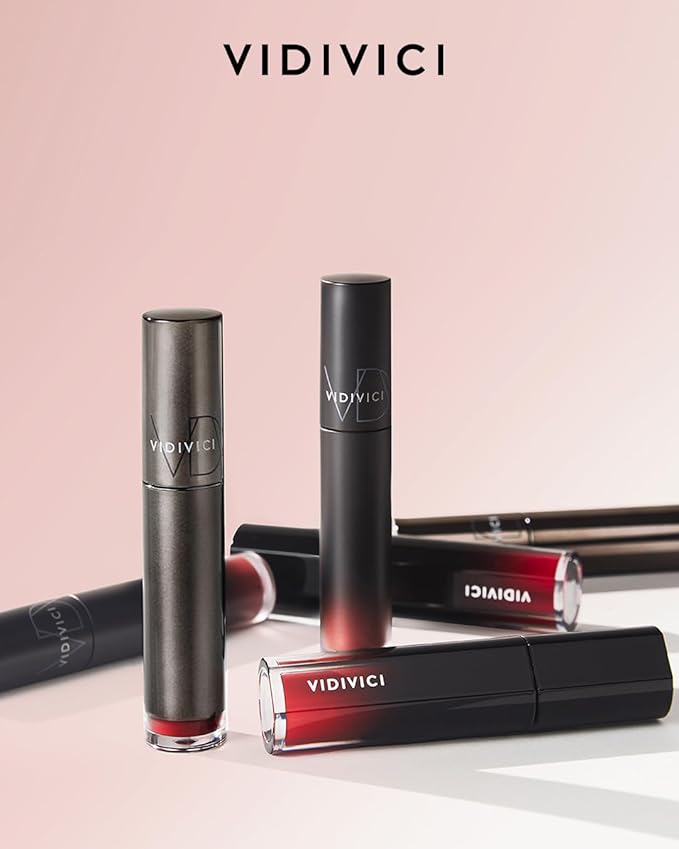 VIDIVICI Millennial Tint Glit - Transfer Proof Moisture Korean Lip Tint with Long-Lasting Color, Lightweight Water Jelly Texture, Hydrating & Smudge-Free Lip Stain, 0.13oz (02 RED TO GO)-Velvo Beauty