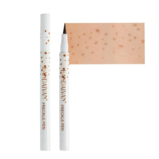 Freckle Pen 4 Colors Natural Freckle Pen Fake Freckle Pen Waterproof Long Lasting Soft Spots Natural Relaxing Sun Makeup (Light Brown)-Velvo Beauty