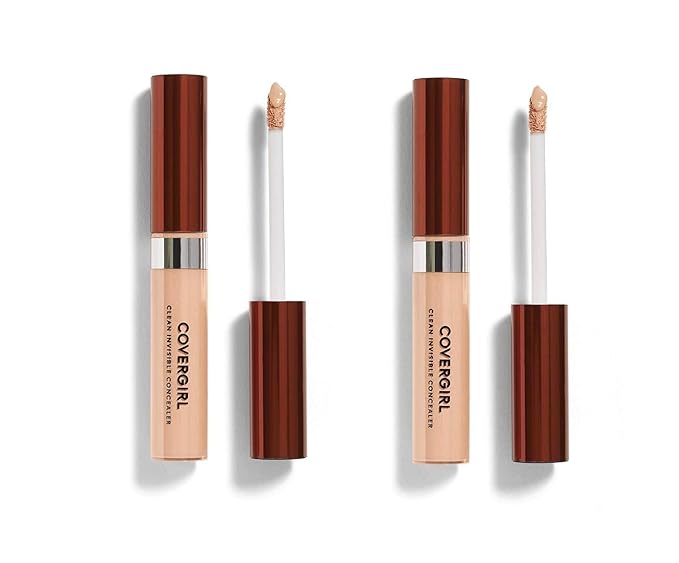 COVERGIRL Clean Invisible Concealer, Light 125, 0.32 Fl Oz, 2 Count-Velvo Beauty