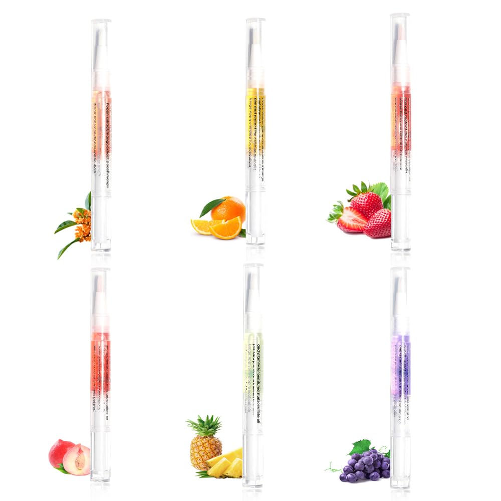 Cuticle Oil Pen Sweet Almond Nail Growth Serum and Repair Treatment Hydrating Oil for Dry Cuticles and Skin Cuticle Buddy Revitalize Nails with Radiant Cosmetics' Nail Growth Oil (6pcs)-Velvo Beauty