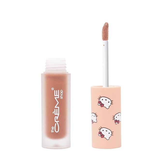 The Crème Shop x Hello Kitty Kawaii Kiss Hydrating, Rejuvenating Lip Oil with Nourishing Jojoba, Vitamin E & Luxurious Jelly Formula - Peach-Flavored (Tinted)-Velvo Beauty