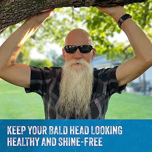 Mountaineer Brand Bald Head Care Gifts For Bald Men | All Natural 4 Step Daily Skin Care for Healthy Scalp & Face | Exfoliate Scrub | Cleanse Wash | Shine Away PH Balance | Protect Moisturizing Balm-Velvo Beauty