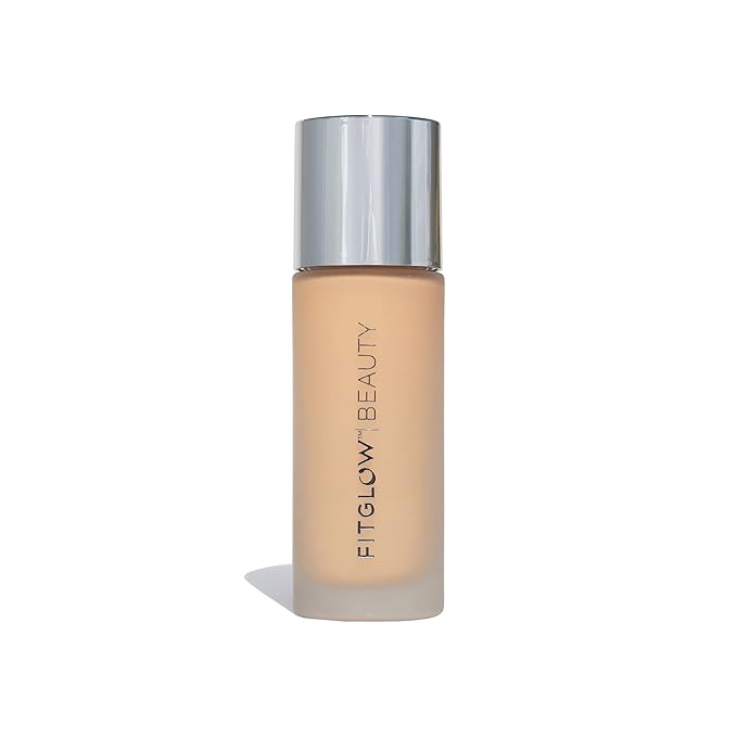 Fitglow Beauty - Natural Foundation+ Photo-Filtering Foundation | Vegan, Woman-Owned Clean Beauty (F2.7 - Golden Light Medium)-Velvo Beauty