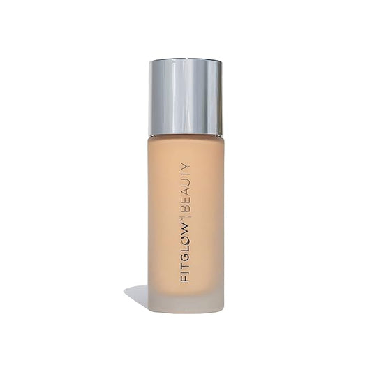 Fitglow Beauty - Natural Foundation+ Photo-Filtering Foundation | Vegan, Woman-Owned Clean Beauty (F2.7 - Golden Light Medium)-Velvo Beauty