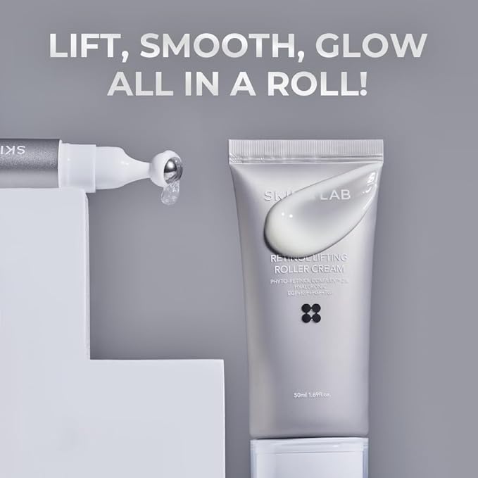 [SKIN&LAB] Anti-aging Rollers Duo Set, includes Bakuchiol Eye and Retinol Lifting Roller, Korean Vegan Skincare Gift Set, Gift for women, Christmas skincare gift set-Velvo Beauty