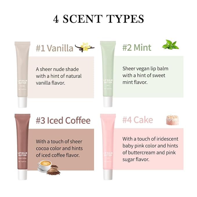 Summer Butter Lip Balm, Moisturizing Hydrating Natural Lip Care, Rich in Nutrients for Soft Smooth Lips (Mint)-Velvo Beauty