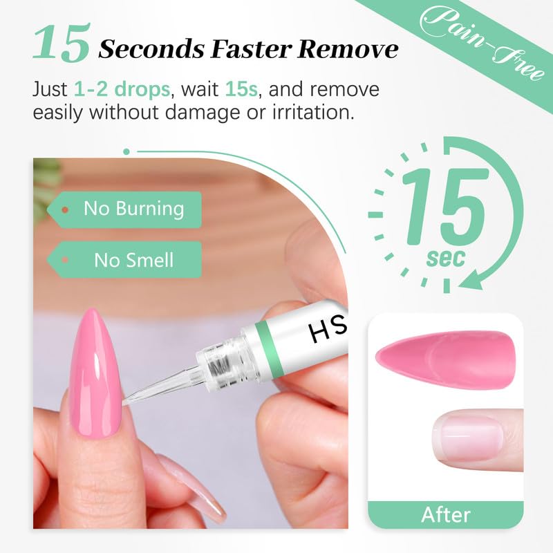 Nail Glue for Press Ons 10g & 5ml 2 in 1 Remover Pen Set, Quick Drying Semi Solid Glue on Nails No Lamp Needed Long Lasting 28+ Days, Gentle Removal Fake Acrylic Nail Tips Not for Gel Polish Base Coat-Velvo Beauty
