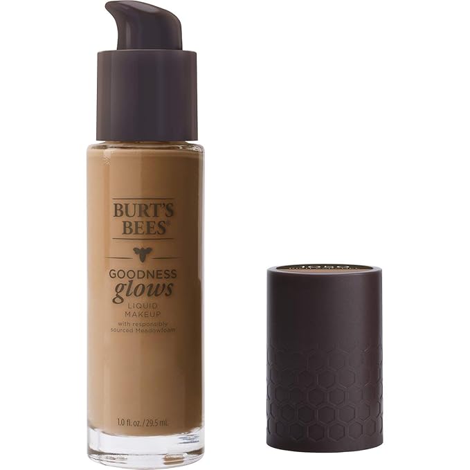 Burt's Bees Goodness Glows Liquid Makeup, Rich Caramel - 1.0 Ounce-Velvo Beauty