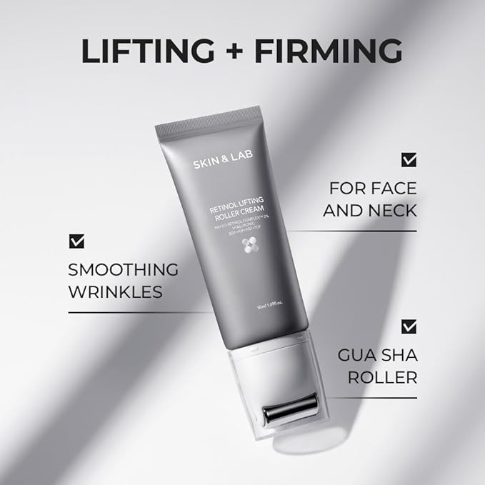 [SKIN&LAB] Anti-aging Rollers Duo Set, includes Bakuchiol Eye and Retinol Lifting Roller, Korean Vegan Skincare Gift Set, Gift for women, Christmas skincare gift set-Velvo Beauty