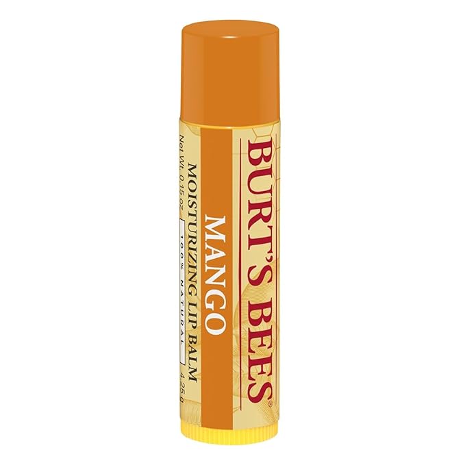 Burt's Bees Lip Balm - Mango, Lip Moisturizer With Responsibly Sourced Beeswax, Tint-Free, Natural Origin Conditioning Lip Treatment, 2 Tubes, 0.15 oz.-Velvo Beauty