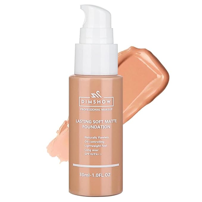 Flawless Matte Liquid Foundation Makeup, Vegan & Cruelty-Free, Liquid Oil-Free Foundation Face Makeup for Combination & Oily Skin, Longwear Medium-Full Coverage (07, 30ml)-Velvo Beauty