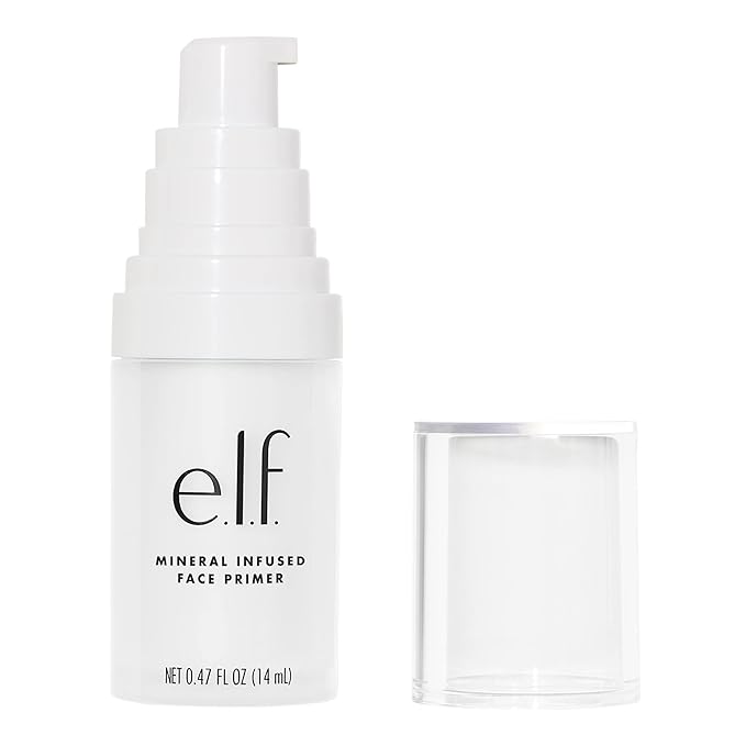 e.l.f. Mineral Infused Face Primer, Primer For A Smooth Foundation Base, Fills In Fine Lines & Refines Complexion, Vegan & Cruelty-free, Small-Velvo Beauty