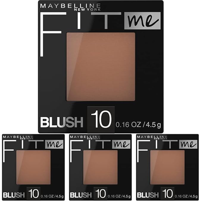 Maybelline Fit Me Blush, Lightweight, Smooth, Blendable, Long-lasting All-Day Face Enhancing Makeup Color, Buff, 1 Count (Pack of 4)-Velvo Beauty