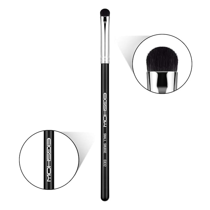 Curved Smudge Eyeshadow Brush, EIGSHOW Small Round Top Blending Eye Shadow with Synthetic Bristles for Smokey Cat Eye Makeup (E832)-Velvo Beauty