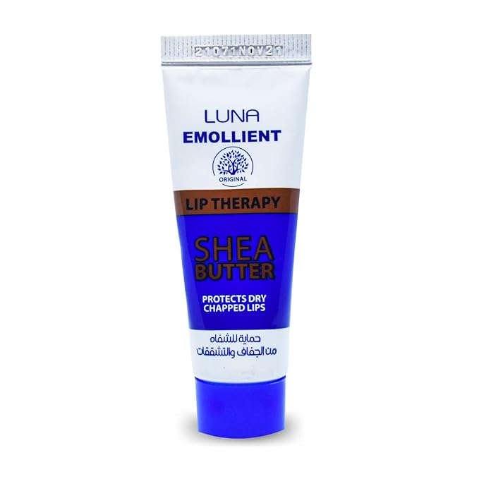 Luna Emollient With Shea Butter Protects Dry Lips Out & Makes Them Look Dewy And Soft For Lip Care That Keeps Your Lips Soft In Extreme (1 Pack = 0.35 oz / 10 ml) لونا حماية للشفاة من الجفاف والتشققات-Velvo Beauty