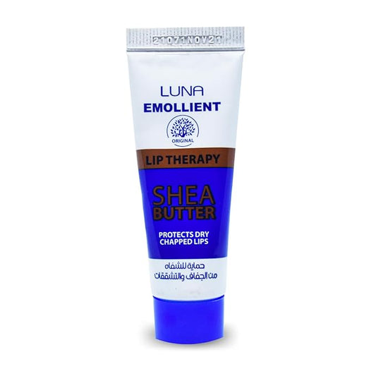 Luna Emollient With Shea Butter Protects Dry Lips Out & Makes Them Look Dewy And Soft For Lip Care That Keeps Your Lips Soft In Extreme (1 Pack = 0.35 oz / 10 ml) لونا حماية للشفاة من الجفاف والتشققات-Velvo Beauty