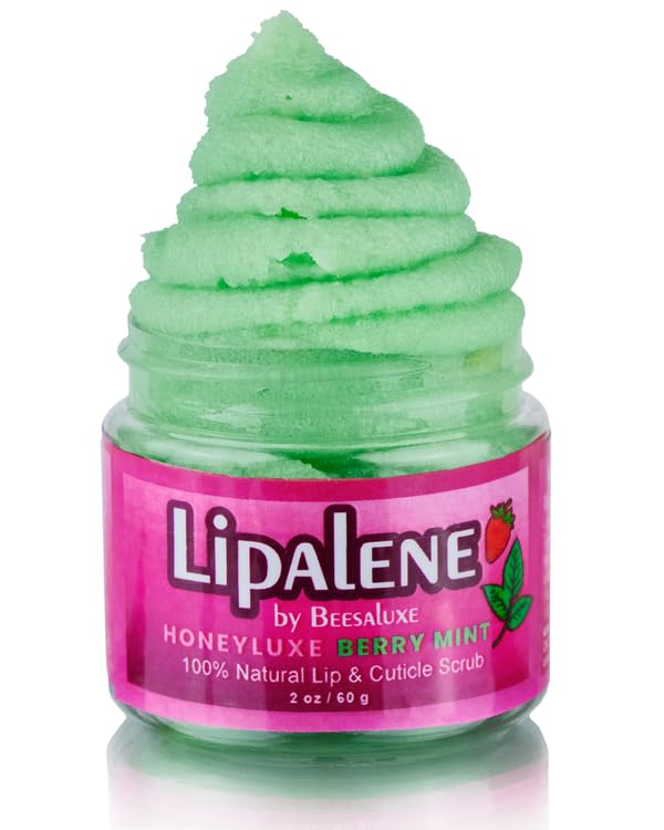 Lipalene HoneyLuxe - 100% Natural Lip & Cuticle Scrub - Berry Mint-Velvo Beauty