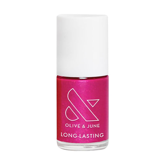 Olive & June Long Lasting Nail Polish | Plump Gel-Like Finish No Lamp Needed | Lasts up to 10 days | Salon-Quality at Home | 15-Free, Vegan Cruelty-Free Chip-Resistant | Lily Blooms Shimmering Magenta-Velvo Beauty