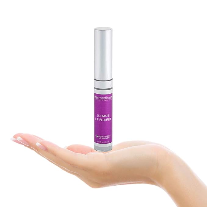 Ultimate Lip Plumper Super-Charged Lip Treatment w/Peptides, Vitamin E & Hyaluronic Spheres | May Enhances and Boost Lips for a Plumper Appearance 0.25 fl oz / 7.5ml-Velvo Beauty