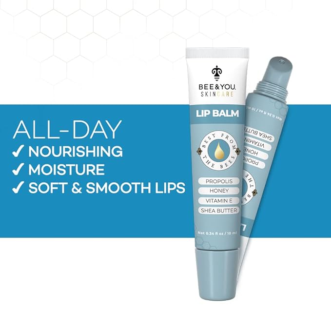 Bee and You Ultra Conditioning, 100% Natural, Moisturizing Lip Balm, Chapstick, Chapped Lips Treatment Severe, Beeswax, Propolis Extract, Raw Honey, Vitamin E, Shea Butter, 10ML-Velvo Beauty