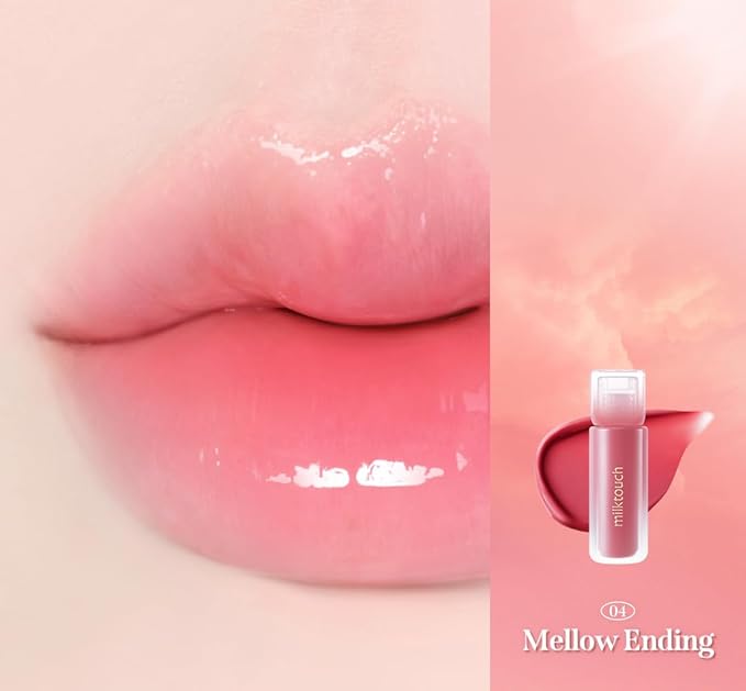 MILKTOUCH Dew Stain Sheer Lip Gloss (04 Mellow Ending, 0.14 Fl Oz (Pack of 1))-Velvo Beauty