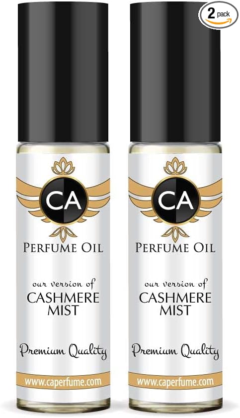 CA Perfume Impression of Donna K. Cashmere Mist For Women Replica Fragrance Body Oil Dupes Alcohol-Free Essential Aromatherapy Sample Travel Size Concentrated Long Lasting Attar Roll-On 0.3 Fl Oz-X2-Velvo Beauty