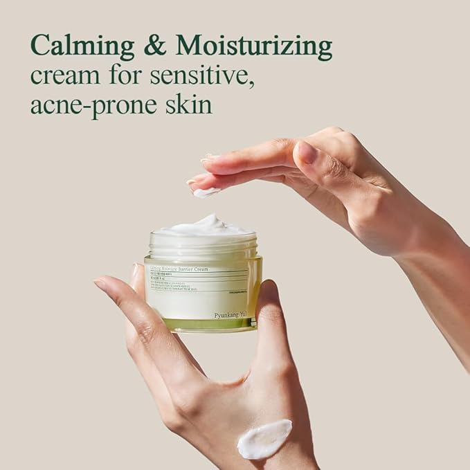 Pyunkang Yul PKY Calming Moisture Barrier Cream Instantly Soothes Sensitive Skin, Hyaluronic Acid & Ceramide for Hydration, Vegan, Korean Skincare (1.69 Fl. Oz, 50ml)-Velvo Beauty