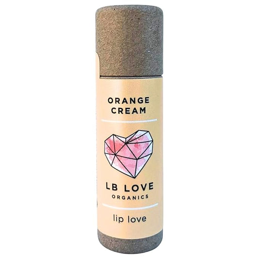 Plastic Free Lip Love | Jumbo Organic Lip Balm | Organic Beeswax and Plant Based | Zero Waste Natural Lip Balm (Orange Cream)-Velvo Beauty