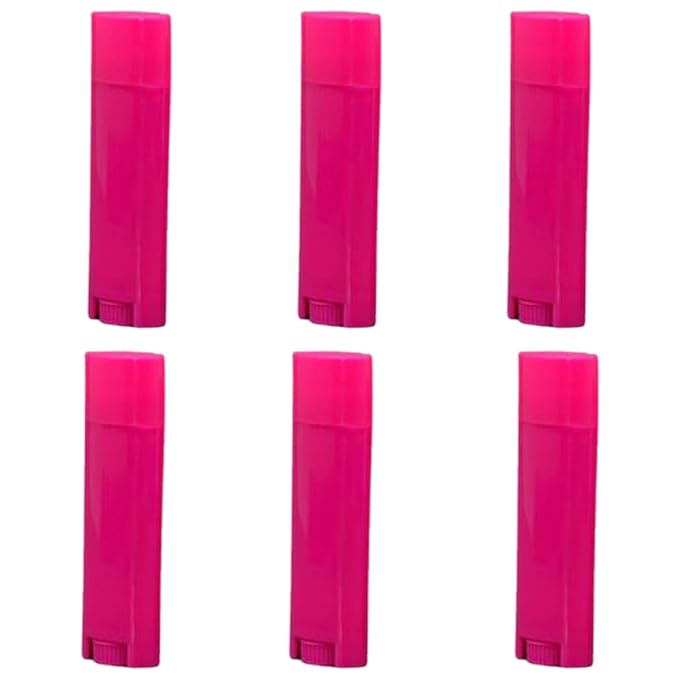 5ml 25Pcs Empty Oval Deodorant Lip balm Tubes Containers Twist-up Refillable Containers for Lipstick,Chapstick,Homemade Lip balm,DIY Deodorants(Hot Pink)-Velvo Beauty