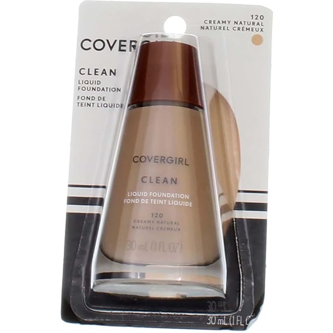 CoverGirl Clean Liquid Foundation, 120 Creamy Natural, 1 Ounce-Velvo Beauty