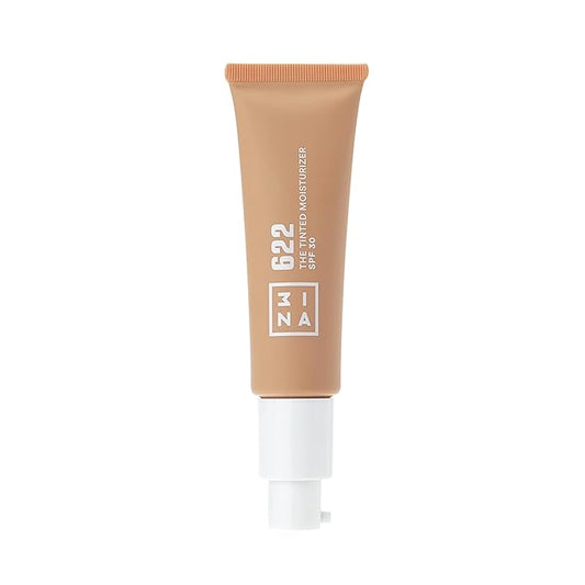 3INA 622 Tinted Moisturizer for Face with SPF 30 - Dark Sand - BB Cream with Light to Medium Coverage - Hyaluronic Acid Moisturizer for All Skin Tones - Vegan, Cruelty and Paraben Free Make Up - 1 oz-Velvo Beauty