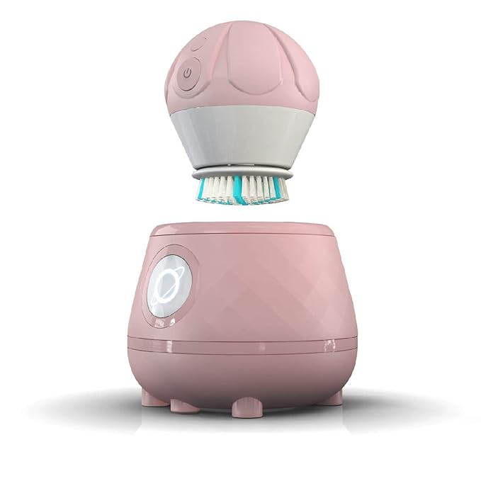 TAO Clean Ona Diamond Orbital Facial Brush and Cleansing Station – Suave Mauve – Electric Face Cleansing Brush with Ergonomic Handle, Dual Speed Settings-Velvo Beauty